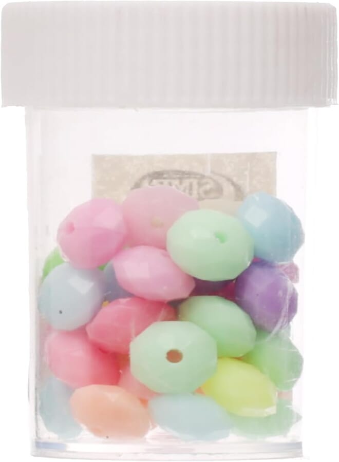 Small Bead Storage Jar Plastic Container with Secure Lid, Perfect for DIY Crafting, Jewelry Making, and Organizing Tiny Items - Clear